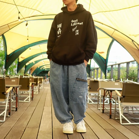 【AFYF ON GILDAN社】 SOUVENIR HOODED SW3 [BLACK-DRUM BEAR]