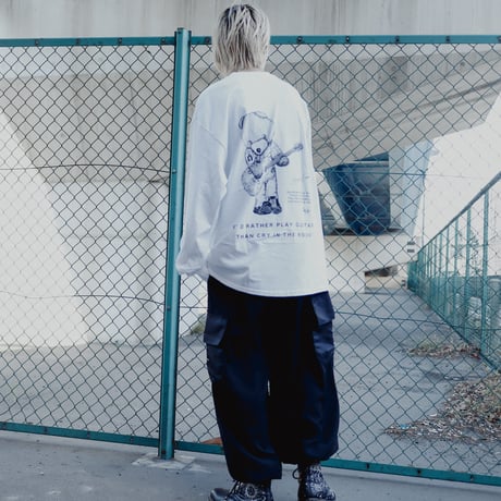 【AFYF ON GILDAN社】SOUVENIR LS T SHIRT1[WHITE-GUITAR]