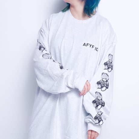 【AFYF】GILDAN® Ultra Cotton 6.0oz Long Sleeve T-Shirt #1 [ASHGRY-SLEEVE BEAR]
