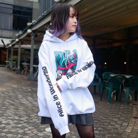 【AFYF ON GILDAN社】 SOUVENIR HOODED SW3 [WHITE-COLOR ALICE]