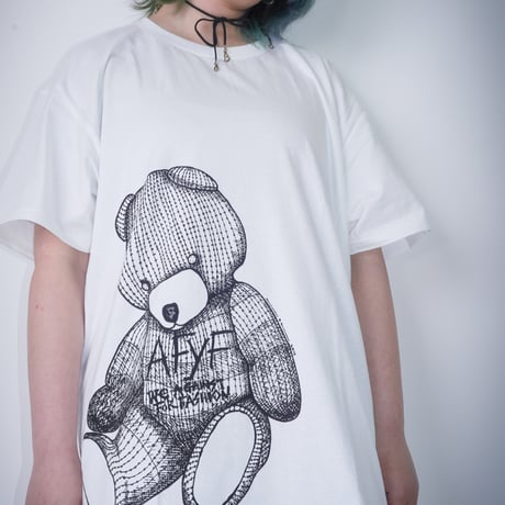 【AFYF ON GILDAN社】 RAINBOW BEAR T SHIRT [WHITE]