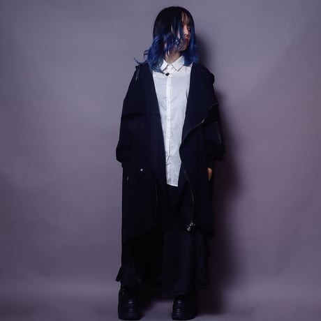 【AFYF】ASYME ZIP PARKA [150D BLK］