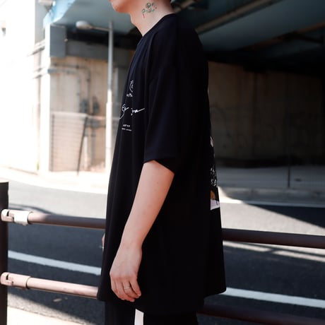 【AFYF】 MESH OVERSIZED 転写PRINT T SHIRT [BK-BASS]