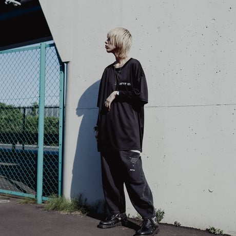 【AFYF】MESH TRPRINT SS TEE [BLK-GUITAR]