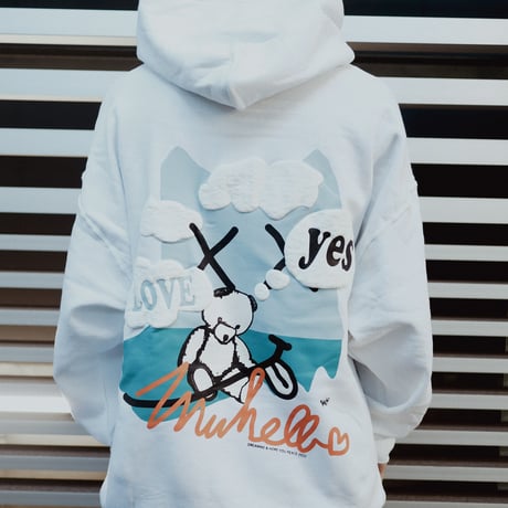 【AFYF ON GILDAN社】 SOUVENIR HOODED SW2 [WHITE-SLEEP]