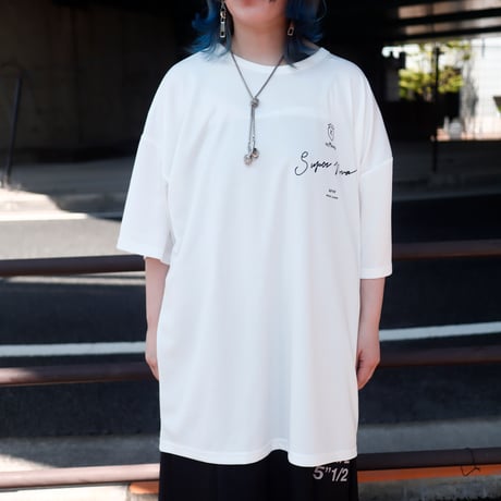 【AFYF】 MESH OVERSIZED 転写PRINT T SHIRT [WH-BASS]