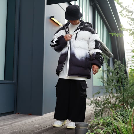 【AFYF】TAPING PACHING WINTER JACKET［グラデBLK］