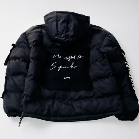 【AFYF】TAPING PACHING WINTER JACKET［BLACK］