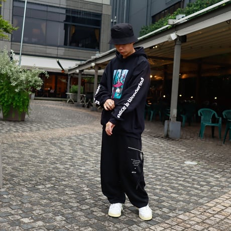 【AFYF ON GILDAN社】 SOUVENIR HOODED SW3 [BLACK-COLOR ALICE]