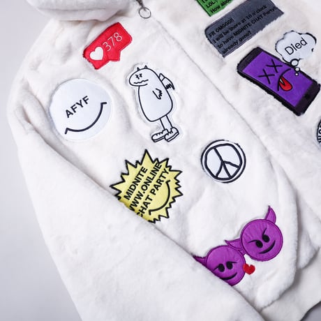 【AFYF】CHAT ZIP PARKA [FUR OFF WHT］