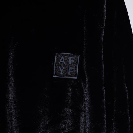 【AFYF】OFF TURTLE PONCHO [FUR BLK］