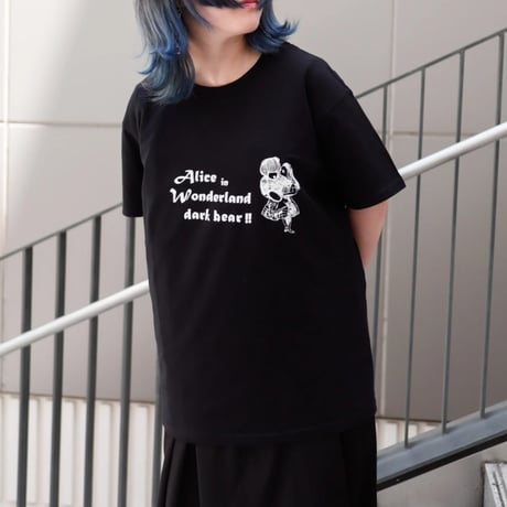 【AFYF】GILDAN® Premium Cotton 5.3oz Short Sleeve T-Shirt #2 ALICE&BEAR [BLACK]