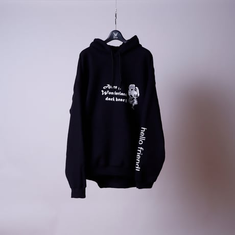 【AFYF ON GILDAN社】 SOUVENIR HOODED SW3 [BLACK-ALICE&BEAR]