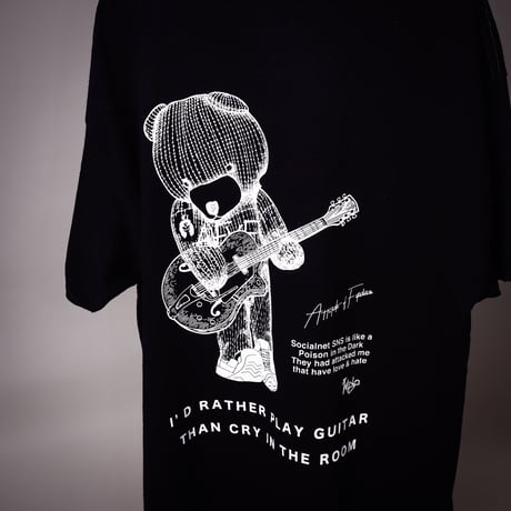 【AFYF ON GILDAN社】SOUVENIR T SHIRT2 [BK-GUITAR BEAR]