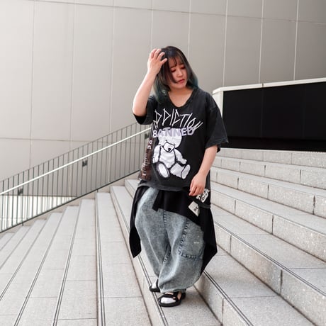 【AFYF】 CRAFTABLE DAMAGE TSHIRT [BK-DB APLI ]