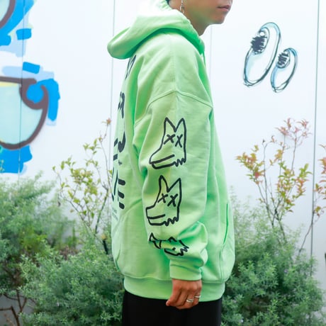 【AFYF ON GILDAN社】 SOUVENIR HOODED SW1 [MINT GRN-PEKEDOG]