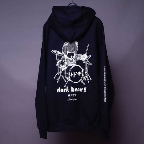 【AFYF ON GILDAN社】 SOUVENIR HOODED SW3 [BLACK-DRUM BEAR]