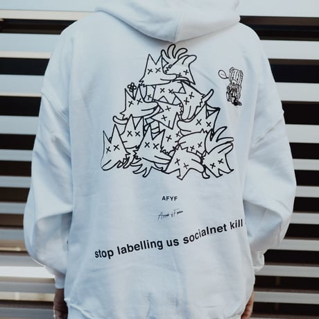 【AFYF ON GILDAN社】 SOUVENIR HOODED SW2 [WHITE-PEKETSUMU]