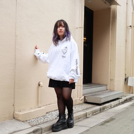 【AFYF ON GILDAN社】 SOUVENIR HOODED SW2 [WHITE-PEKETSUMU]