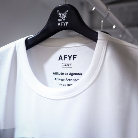 【AFYF】 MESH OVERSIZED 転写PRINT T SHIRT [WH-HAIR]