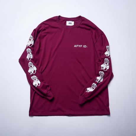 【AFYF ON GILDAN社】SOUVENIR LS T SHIRT1 [MAROON-SLEEVE BEAR]