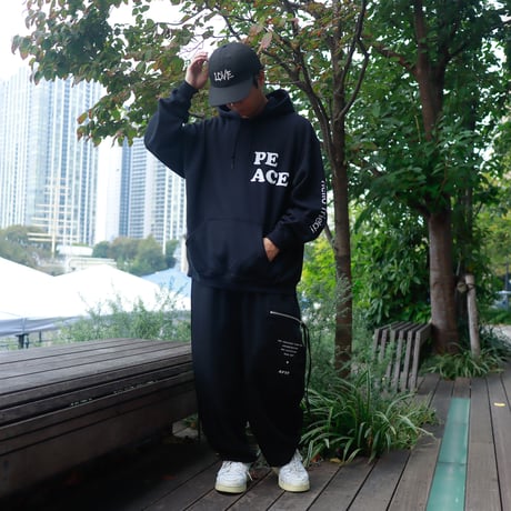 【AFYF ON GILDAN社】 SOUVENIR HOODED SW3 [BLACK-BEAR FLOWER]