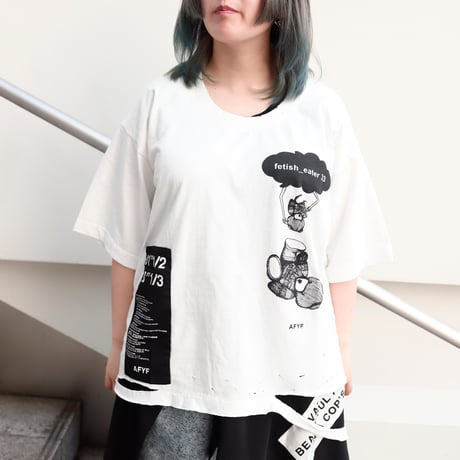 【AFYF】 CRAFTABLE DAMAGE TSHIRT [WH-UFOCATC]