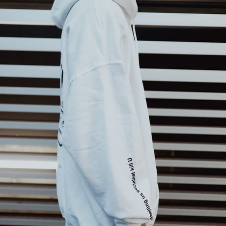【AFYF ON GILDAN社】 SOUVENIR HOODED SW2 [WHT-LIVE IN THE DARK]