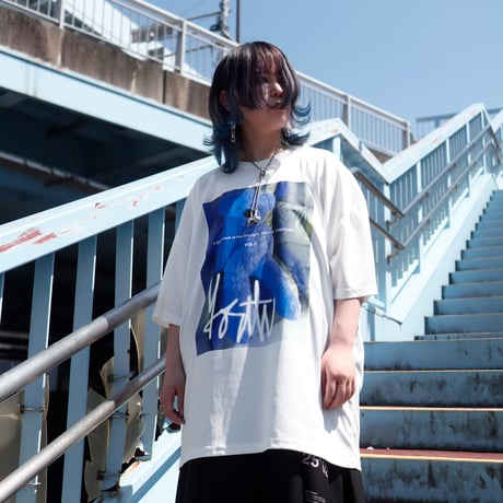 【AFYF】 MESH OVERSIZED 転写PRINT T SHIRT [WH-YOUTUBE]