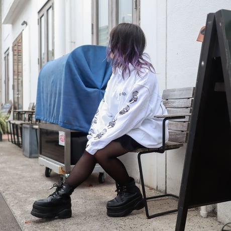 【AFYF ON GILDAN社】 DARK BEAR HOODED SW [WHITE-SLEEVE BEAR]