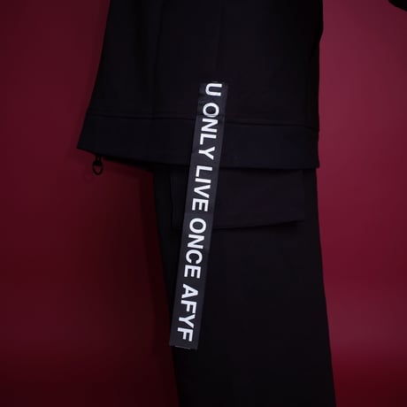 【AFYF】 TRILINGUAL ZIP PARKA BACK ZIP[BK/WHT/WIN]