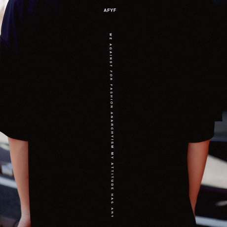 【AFYF】 MESH OVERSIZED 転写PRINT T SHIRT [BK-UTOPIA]
