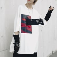 【AFYF】 PREMIUM T SHIRT [WHT AGAINST RED]