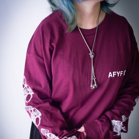 【AFYF ON GILDAN社】SOUVENIR LS T SHIRT1 [MAROON-SLEEVE BEAR]