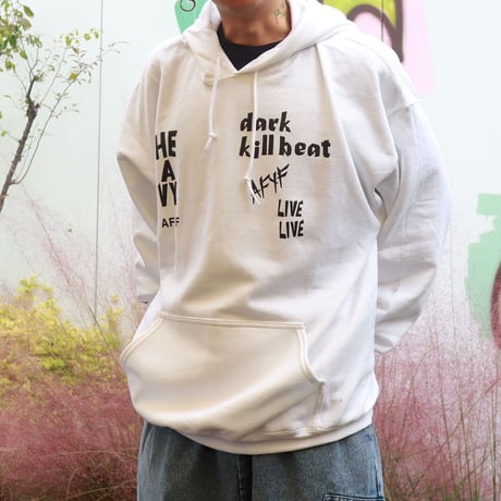 【AFYF ON GILDAN社】 SOUVENIR HOODED SW3 [WHITE-DRUM BEAR]