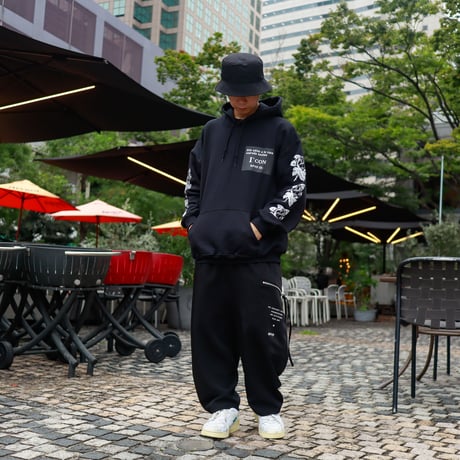 【AFYF ON GILDAN社】 SOUVENIR HOODED SW3 [BLACK-ROSE]