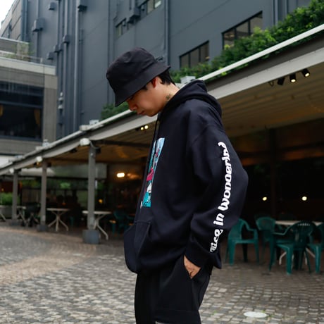 【AFYF ON GILDAN社】 SOUVENIR HOODED SW3 [BLACK-COLOR ALICE]