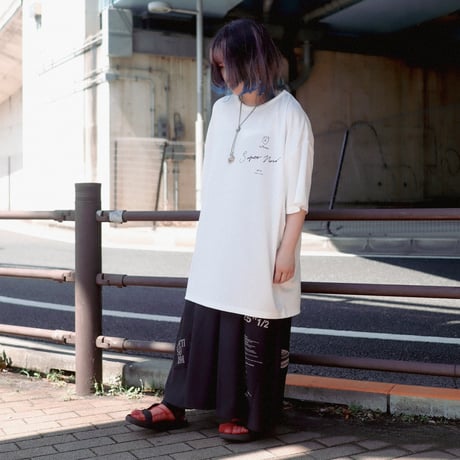 【AFYF】 MESH OVERSIZED 転写PRINT T SHIRT [WH-LIVEHOU ]