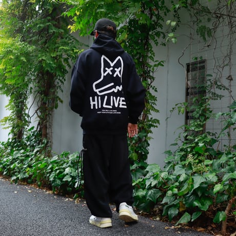 【AFYF ON GILDAN社】 SOUVENIR HOODED SW1 [BLACK-PEKEDOG]