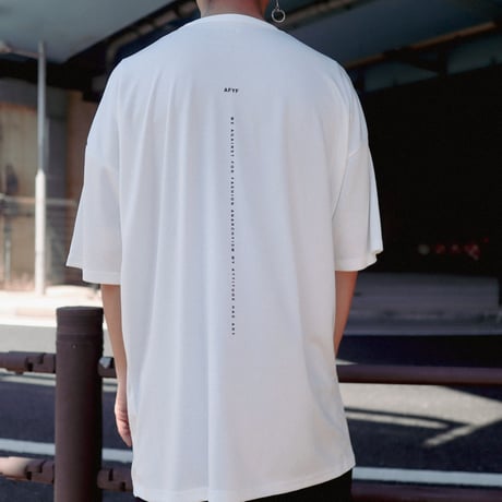 【AFYF】 MESH OVERSIZED 転写PRINT T SHIRT [WH-DRAWFET]