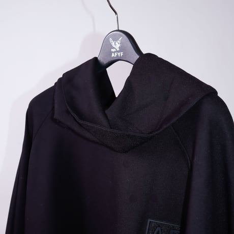 【AFYF】OFF TURTLE PONCHO [PONT BLK］