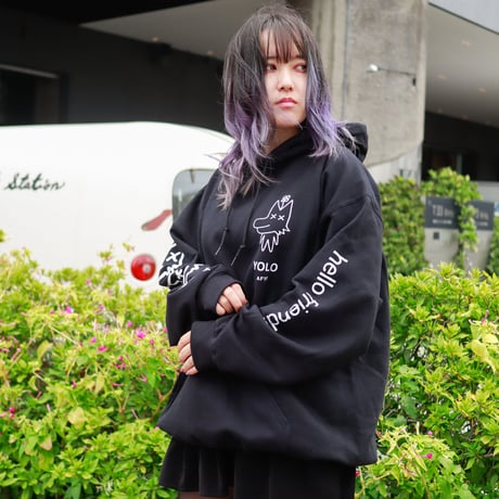 【AFYF ON GILDAN社】 SOUVENIR HOODED SW2 [BLACK-PEKETSUMU]