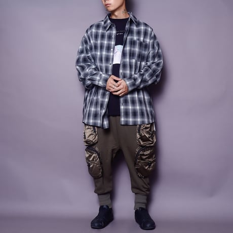 【AFYF】BASICS NRWサルエル UTILITYカーゴ [裏毛KHAKI]