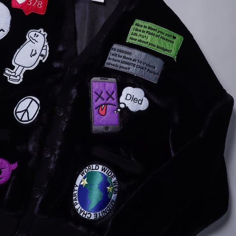【AFYF】CHAT CARDIGAN SWEAT [FUR BLK］