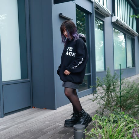 【AFYF ON GILDAN社】 SOUVENIR HOODED SW3 [BLACK-BEAR FLOWER]