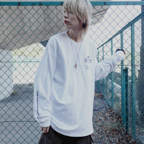 【AFYF ON GILDAN社】SOUVENIR LS T SHIRT2 [WHT-LIVEIN THE DARK]