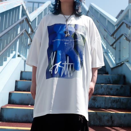 【AFYF】 MESH OVERSIZED 転写PRINT T SHIRT [WH-YOUTUBE]