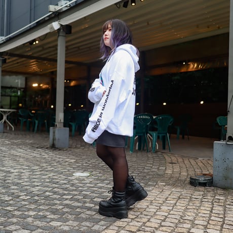 【AFYF ON GILDAN社】 SOUVENIR HOODED SW3 [WHITE-COLOR ALICE]