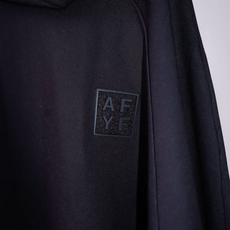 【AFYF】OFF TURTLE PONCHO [PONT BLK］