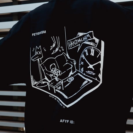 【AFYF ON GILDAN社】 SOUVENIR HOODED SW2 [BLK-LIVE IN THE DARK]